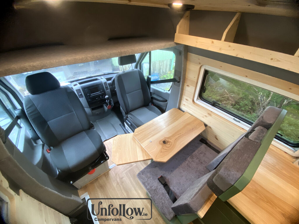 Featuring a Table with swivel extension made from Irish Ash, this Camper is ready for tasty meals after a great day out with the entire family.