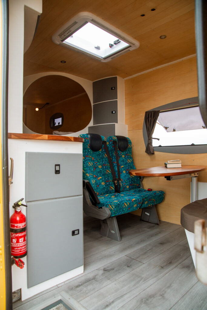 When travelling in a rolling Superyacht from Unfollow Camper Vans you'll get that extra cosy home on wheels feeling, all achieved by using the most precious but light weight materials.