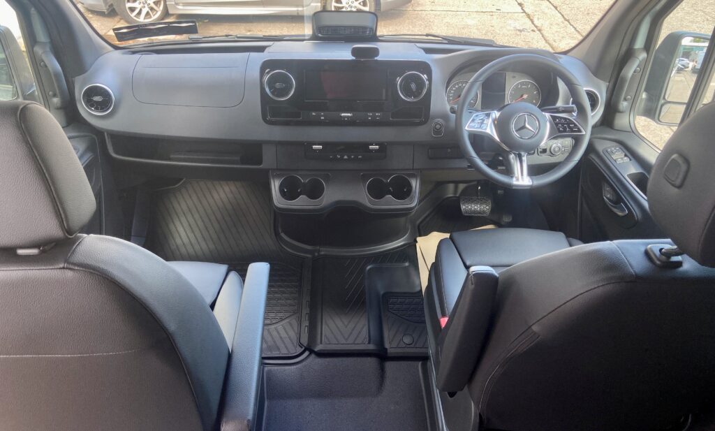 Unfollow Sprinter 4x4 Overlander Campervan Ireland cockpit